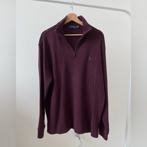[Polo Ralph Lauren] Mens Rib Pullover Sweater | Burgundy